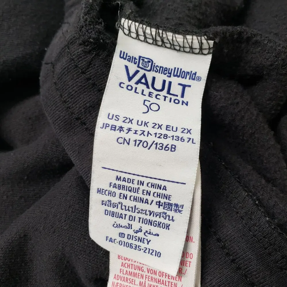Walt Disney World 50th Vault Collection Sweatpants Jogger Womens 2X Black Lounge